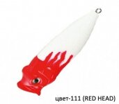 Воблер Nomura Bubble Popper 35мм 2,5гр. цвет-111 (RED HEAD)